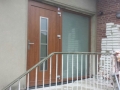 Main door with side glass unit after
